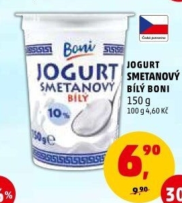 Bílý jogurt smetanový Boni