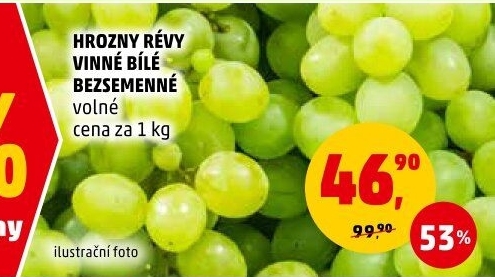 Hrozny bílé bezsemenné
