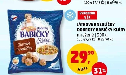 Knedlíčky játrové mražené Dobroty Babičky Kláry