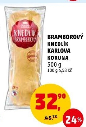 Knedlík bramborový Karlova Koruna