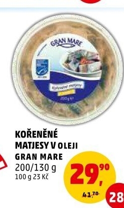 Matjesy kořeněné v oleji Gran Mare
