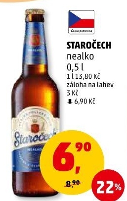 Nealkoholické pivo Staročech