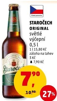 Pivo světlé výčepní Original Staročech