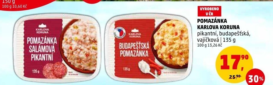 Salámová pikantní pomazánka Karlova Koruna