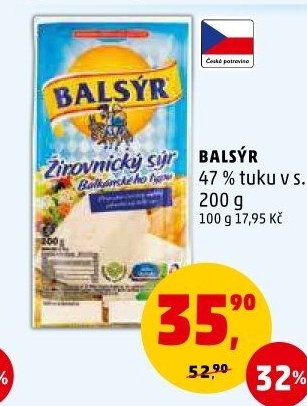 Sýr Balsýr Mlékárna Žirovnice