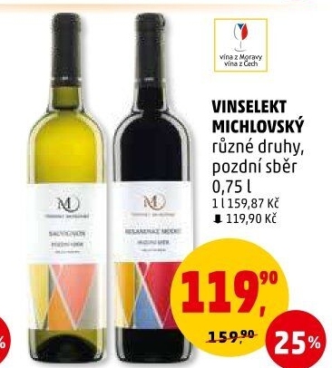 Vína Vinselekt Michlovský - pozdní sběr
