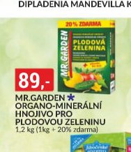 MR.GARDEN ORGANO-MINERÁLNÍ HNOJIVO PRO PLODOVOU ZELENINU 1,2 kg