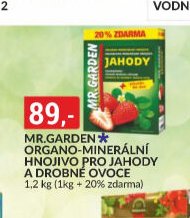 MR.GARDEN ORGANO-MINERÁLNÍ HNOJIVO PRO JAHODY A DROBNÉ OVOCE 1,2 kg