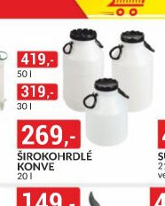 ŠIROKOHRDLE KONVE 20 l