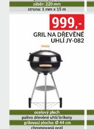 GRIL NA DŘEVĚNÉ UHLÍ JY-082