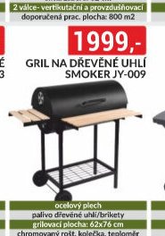 GRIL NA DŘEVĚNÉ UHLÍ SMOKER JY-009