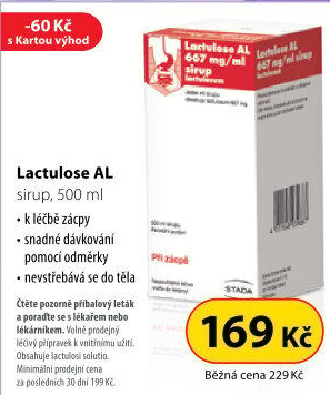Sirup proti zácpě Lactulose Al