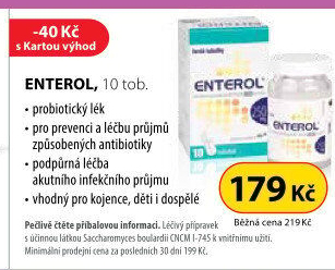Tablety proti průjmu Enterol