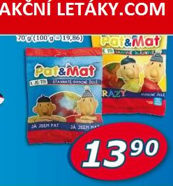 Bonbony želé ovocné Pat a Mat