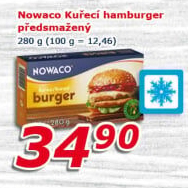 Hamburger kuřecí mražený Nowaco