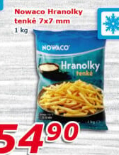 Hranolky tenké mražené Nowaco