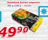 Smažené kuřecí kousky mražené popcorn Vodňanské kuře