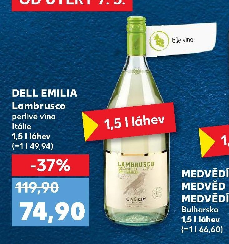 DELL EMILIA Lambrusco perlivé víno