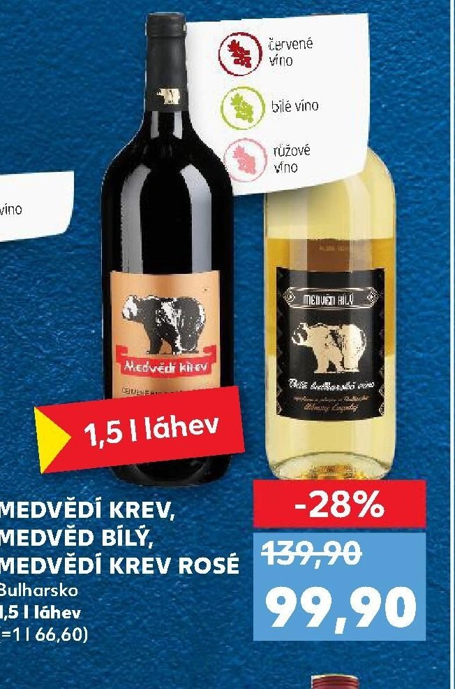 MEDVĚDÍ KREV, MEDVĚD BÍLÝ, MEDVĚDÍ KREV ROSÉ