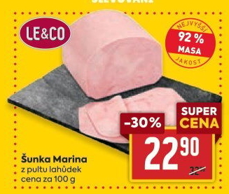 Šunka Marina nejvyšší jakosti LE&