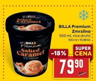 Zmrzlina v kelímku Premium Billa