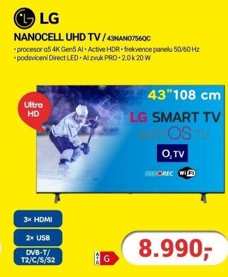 Televize LG 43NANO756QC