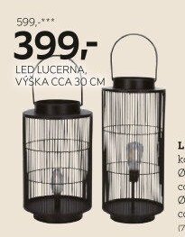 LED lucerna, výška cca 30 cm
