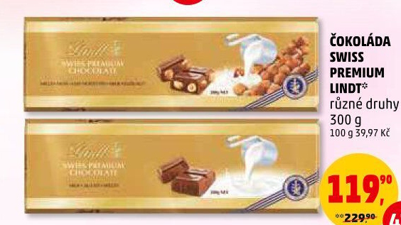 Čokoláda Premium Lindt