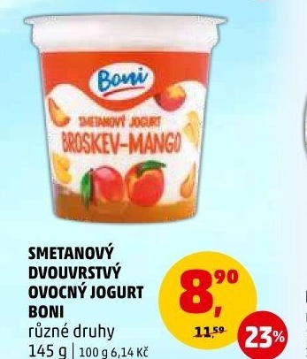 Jogurt smetanový ovocný Boni