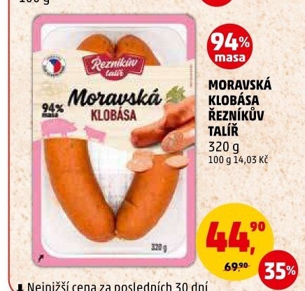Moravská klobása Řezníkův talíř