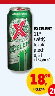Pivo světlý ležák 11° Excelent