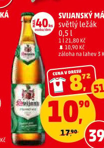 Pivo světlý ležák 11° Svijanský Máz Svijany