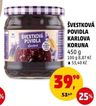 Povidla Karlova Koruna