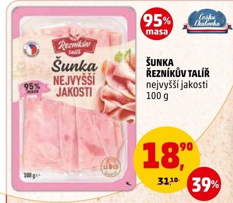 Šunka nejvyšší jakosti Řezníkův talíř
