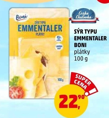 Sýr ementálského typu Boni