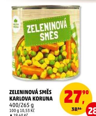 Zeleninová směs Karlova Koruna - konzervovaná