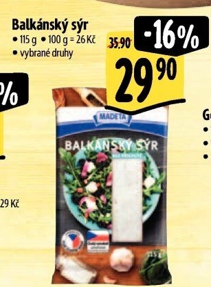 Balkánský sýr Madeta