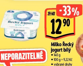 Bílý jogurt řecký 0% Milko