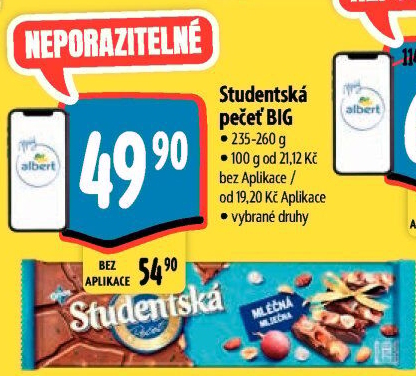 Čokoláda Studentská pečeť Orion