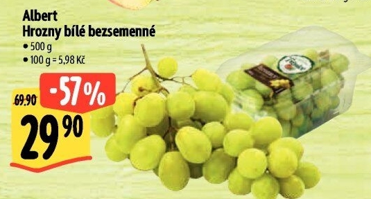 Hrozny bílé bezsemenné Albert