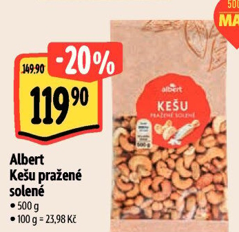 Kešu pražené Albert