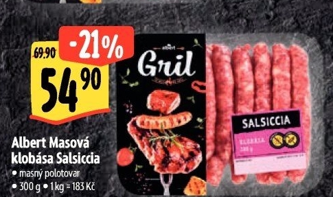 Klobása masová salsiccia Albert Gril