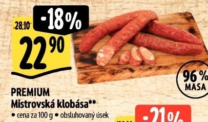 Klobása mistrovská Premium