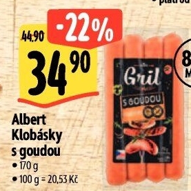 Klobása s goudou Albert Gril