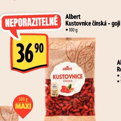 Kustovnice čínská - Goji sušené Albert