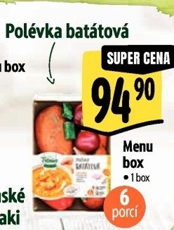 Menu box Polévka batátová Albert