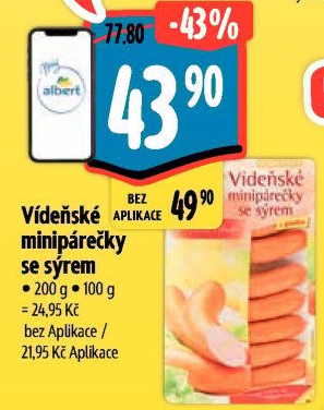 Minipárečky vídeňské se sýrem Ponnath