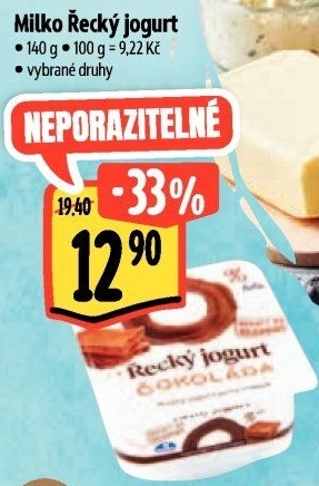 Ochucený jogurt řecký 0% Milko