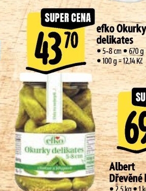 Okurky delikates Efko