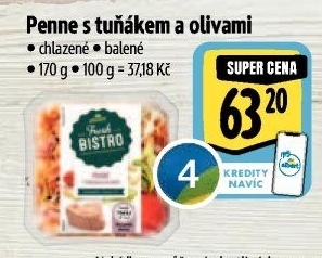Penne s tuňákem a olivami Albert Fresh Bistro